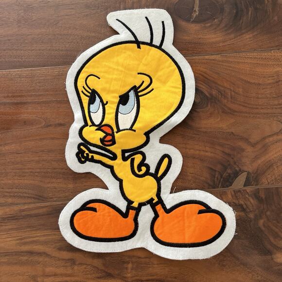 Vintage Looney Tunes Tweety Bird Cartoon Embroidered Sew on Felt Patch - Picture 1 of 6
